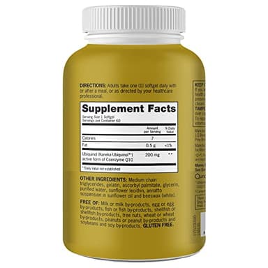 Qunol Ubiquinol CoQ10 200mg Softgels, Powerful Antioxidant for Heart and Vascular Health, Essential for Energy Production, Natural Supplement Active Form of CoQ10, 60ct Softgels - Image 10