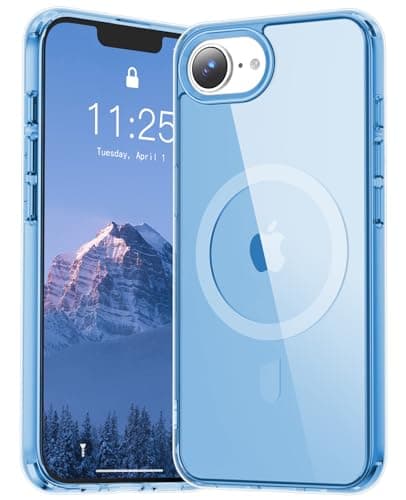 Temdan for iPhone 16e Case, [Compatible with Magsafe][Anti-Yellowing][Military-Grade Protection] Shockproof Slim Magnetic Phone Sleeve for iPhone 16e 6.1'', Blue - Image 1