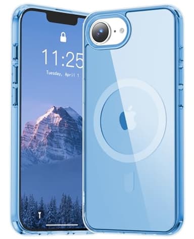 Temdan for iPhone 16e Case, [Compatible with Magsafe][Anti-Yellowing][Military-Grade Protection] Shockproof Slim Magnetic Phone Sleeve for iPhone 16e 6.1'', Blue - Image 1