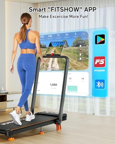 2025 Upgrade Walking Pad Treadmill with 8% Incline & Handle Bar, 3.5HP Portable Treadmill for Home Small, Under Desk Compact Walking Pad 300+lb Capacity, Shock Absorption, 0.6-6mph, Remote, Smart App - Image 8