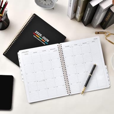 2025-2026 Planner – 2025-2026 Planner Weekly and Monthly, Jul. 2025 - Jun. 2026, 8" x 10", Monthly Tabs, Spiral Binding, Thick Paper, Classic Black - Image 7
