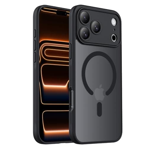 Symcele Designed for iPhone 17 Pro Max Case, Compatible with MagSafe, [Camera Protection] [15FT Military Drop Protection] Shockproof Translucent Matte Anti-Slip Phone Case, 6.9", Black - Image 1