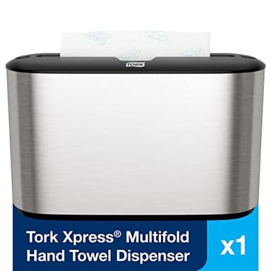 Tork Xpress Stainless Steel Paper Towel Dispenser Compact Design, Fits H2 Hand Towels, Ideal for Home Use Single Unit (302030) - Image 2