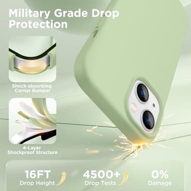 GolbinBox Magnetic for iPhone 15 Case, Compatible with MagSafe, [Soft Anti-Scratch Microfiber Lining], Slim Liquid Silicone Shockproof Protective Phone Case for iPhone 15 6.1 inch, Matcha - Image 5