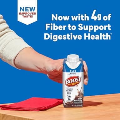 BOOST Plus Nutritional Drink, Rich Chocolate, 8 fl oz (Pack of 24) - Image 6