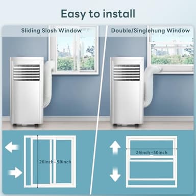 ZAFRO 10000BTU Portable Air Conditioner - 3-in-1 Cooling, Dehumidifier & Fan, 3 Speed, Remote Control, 24-Hour Timer, LED Display - Image 4