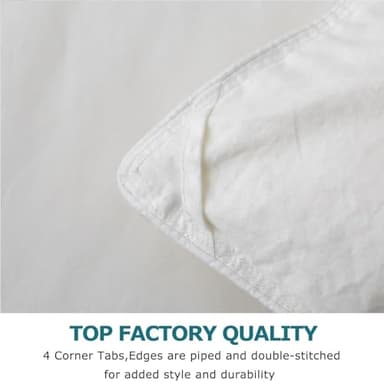 BPC Queen Size Feather Comforter, Filled with Feather and Down Fiber, 90x90 Inches All Season Duvet Insert Luxurious Fluffy Hotel Bedding Comforters with 100% Cotton Cover and 4 Corner Loops - Image 8