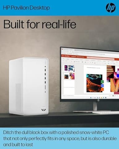 HP Pavilion TP01-3016 Everyday Value Desktop (Intel i5-12400, 64GB DDR4, 2TB PCIe SSD, Intel UHD 730, 310W PSU, WiFi 5, Bluetooth 4.2, RJ-45, HDMI, Win 11 Pro) (Renewed - Image 6