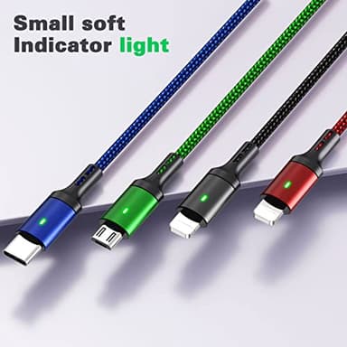 Multi Charging Cable, 10ft 2Pack Multi Charger Cable Braided 4 in 1 Multiple USB Cable Universal Charging Cord with Lightning/Type C/Micro USB Port for Cell Phones/iPhone 17 16 15/Samsung/Ps/Tablets - Image 7