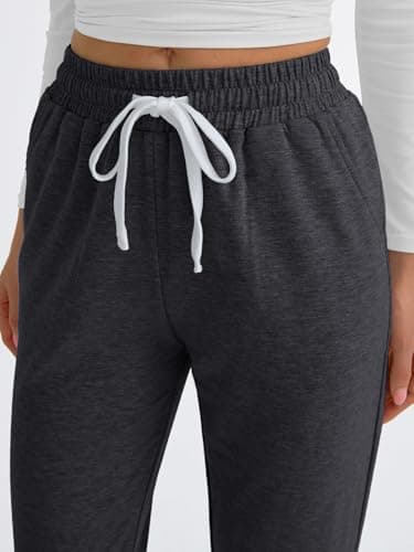 AUTOMET Sweatpants Women with Pockets Lounge Pajama Pants Work Joggers Fall Clothes Winter Business Casual Outfits 2025 BlackGrey S - Image 5