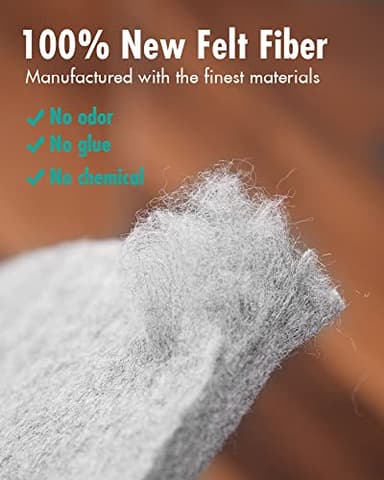 Double-Sided Non Slip Rug Pad Gripper - Upgraded 8x10 Feet 1/4” Thick Dual Surface Felt Under Rug for Area Rugs and Hardwood Floors,Super Cushioned Non Skid Carpet Padding - Image 5