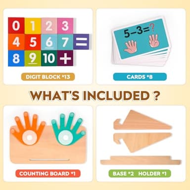 Preschool Learning Toys for Toddlers 2-4, Educational Math Manipulatives Number Counting Blocks for Kids, Montessori Toys for 3-5 Year Old Boys Girls Birthday Gifts - Image 6