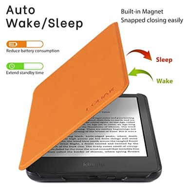 CoBak Case for All New 6 Inch E-Reader 2024 and 2022 (11 Generation) - PU Leather Smart Cover, Auto Sleep and Wake, not Compatible with Kobo Clara - Image 2
