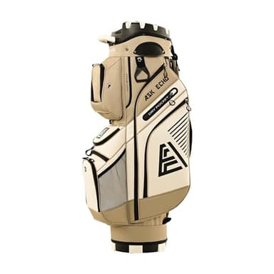 ASK ECHO 2024 T-Lock Golf Cart Bag with 14 Way Organizer Divider Top, Premium Cart Bag with Handles and Rain Cover, for Men (Toasted Almond) - Image 2