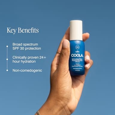 COOLA Refreshing Water Plumping Gel with SPF 30, Dermatologist Tested Face Sunscreen with Hyaluronic Acid, Organic Aloe, and Coconut Water, 1 Fl Oz - Image 3