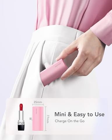 charmast Small Portable Charger for iPhone, Ultra-Compact 20W PD Fast Charging Power Bank 5000mAh, Mini Battery Pack for iPhone 14/14 Pro Max/13/13 Pro Max/12/12 Pro Max/11/XR/X/8/7/6 etc - Image 4