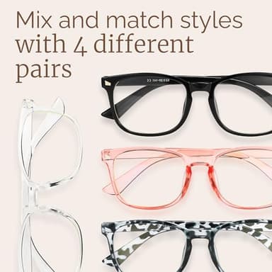 MIGSIR Blue Light Blocking Glasses for Computer Gaming, Fashion Fake Helps Reduce Screen Fatigue Eyeglasses for Women Men - Image 7