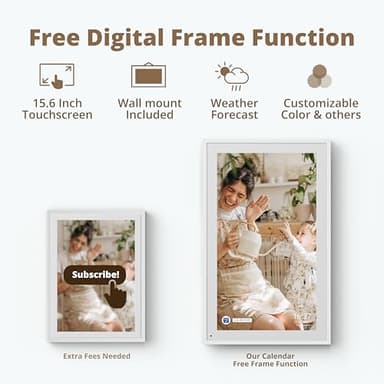 Dragon Touch 15.6" Digital Calendar Chore Chart – 1080P Full HD Interactive Touchscreen, Smart Family Planner, Hearth Display Digital Calendar Wall & Desk Mountable for Seamless Scheduling - Image 7