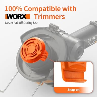 Replacement Spool Cap Covers Compatible with Worx, Trimmer Cap Suitable for Worx Weed Eater String Trimmers WA0010, WA6531 (3-Pack) - Image 6