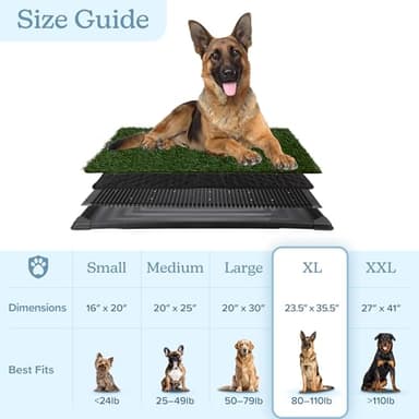 Dog Grass Pad with Tray - 35.5x23.5in Reusable Pee Pads for Dogs - 4-Layer Indoor/Outdoor Artificial Grass Pee Pad - Dog Housebreaking Supplies for Puppy Training by PETMAKER - Image 7