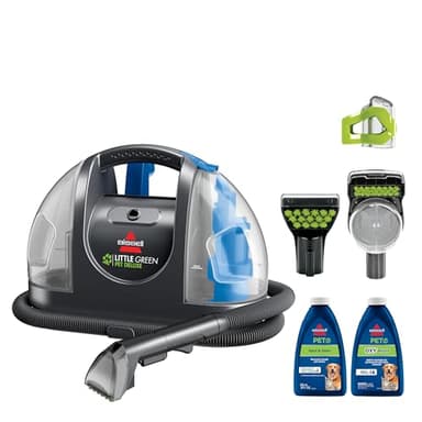 BISSELL Little Green Pet Deluxe Portable Carpet Cleaner and Car/Auto Detailer, 3353, Gray/Blue - Image 1