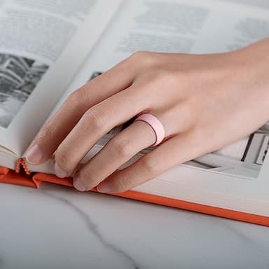 Egnaro Women's Rings Enhancers, 6mm Wide, 2mm Thick, Silicone Wedding Rubber Band with Half Size, Inner Arc Ergonomic Breathable Design - Image 3