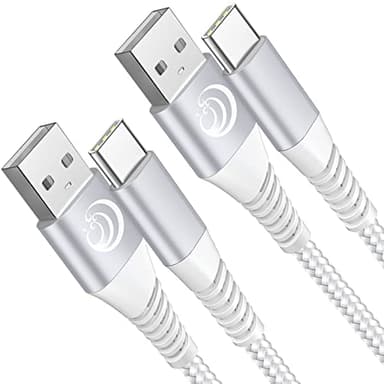 USB Type C Cable 6FT 2Pack Fast Charging Cable USB C Charger Phone Cord for Samsung Galaxy A01 A02s A03s A10e A11 A12 A13 A14 A20 A21 A32 A42 A52 A53 A50 A51 S21 S22, G7/G6, LG K51 Stylo 6 5 4 - Image 1