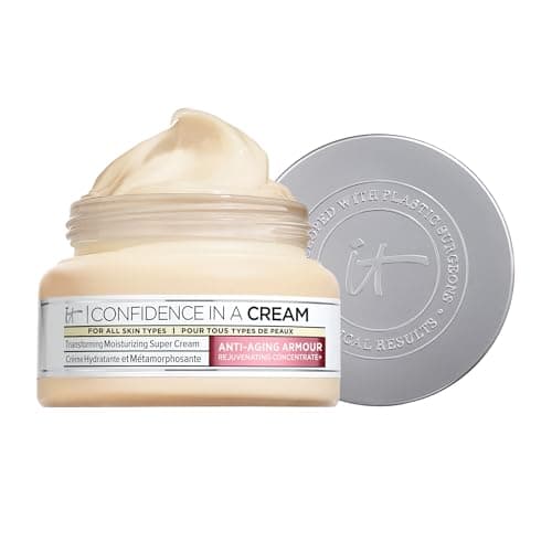 IT Cosmetics Confidence in a Cream - Hydrating & Anti Aging Face Moisturizer, Visibly Reduces Fine Lines & Wrinkles, Up To 48H Hydration, Repairs Skin Barrier, Squalane & Ceramides - 2 fl oz - Image 1
