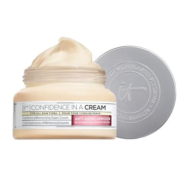 IT Cosmetics Confidence in a Cream - Hydrating & Anti Aging Face Moisturizer, Visibly Reduces Fine Lines & Wrinkles, Up To 48H Hydration, Repairs Skin Barrier, Squalane & Ceramides - 2 fl oz - Image 1