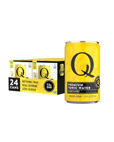 Q TONIC WATER with Real Quinine & Organic Agave - Ideal for Cocktails & Mocktails - Made with Real Ingredients, Perfectly Carbonated & Less Sweet - 45 Calories per Can - 7.5 Fl oz (Pack of 24) - Image 1