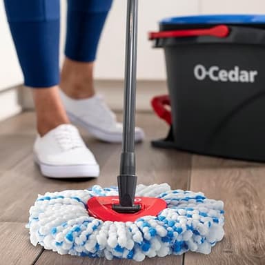 O-Cedar Genuine RinseClean Deep Clean Spin Mop Head Replacement | Machine Washable | Reusable | Microfiber Refill | 40% More Cleaning Power - Image 8