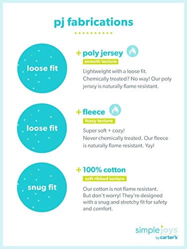 Simple Joys by Carter's Baby Boys' 3-Pack Snug Fit Footed Cotton Pajamas, Blue Firetruck/Grey Stripe/White Dinosaur, 18 Months - Image 5