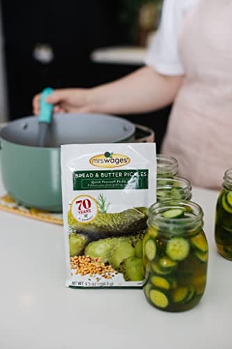 Mrs. Wages Bread and Butter Pickles Quick Process Mix, Quick and Easy, Simple-To-Use Pickle Mix, Sweet & Tangy Flavors, 5.3 oz Packet (Value Pack of 6) - Image 8