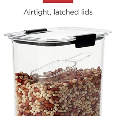 Rubbermaid Brilliance BPA-Free Airtight Food Storage Containers with Lids Set of 20 with Scoops Perfect for Kitchen and Pantry Organization - Image 4