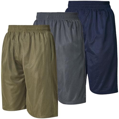 Ultra Performance Men's Athletic Mesh Short's 3 Pack Mens Basketball Shorts Gym Workout & Sport Short with Pockets for Men - Image 1
