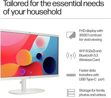 HP 2025 22" FHD All-in-One Desktop Computer • The New Version for Everyday Use • Latest 13th Gen Intel Quad-Core Processor • 32GB DDR5 • 640GB Storage • HDMI, Type-C, Wi-Fi 6, HD Webcam,• Win11 Pro - Image 4