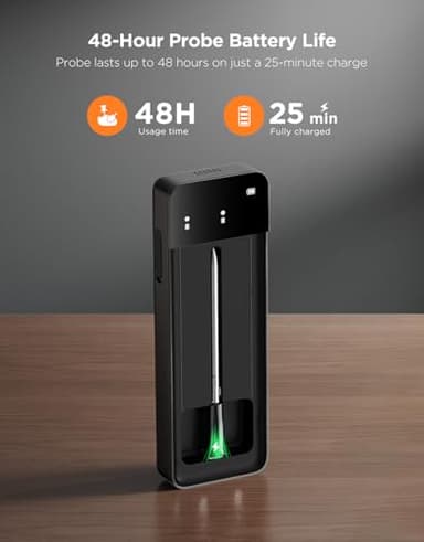 GoveeLife Bluetooth Wireless Meat Thermometer with Digital Standalone LCD Base | WiFi Unlimited Range | ±1.8℉ Accuracy | Food Grade Internal Ambient Sensor Probes for Kitchen, BBQ, Grill, Oven, Smoker - Image 6