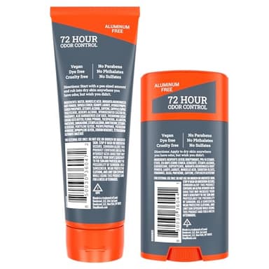 Mando Whole Body Deodorant - Invisible Cream Tube and Solid Stick - 72 Hour Odor Control - Aluminum Free, Baking Soda Free, Skin Safe - 3.0 Ounce Tube and 2.6 Ounce Solid Stick Bundle - Mt Fuji - Image 2