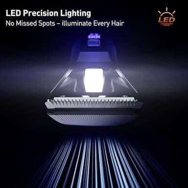 VIKICON 2-in-1 Manscape Trimmer & Shavers for Men: No-Nick Full Body Electric Razor for Pubic, Balls, Back Hair w/Dual-Head Trimmer & Foil Blades - Waterproof Groomer Kit w/Light, Travel Lock & Pouch - Image 7