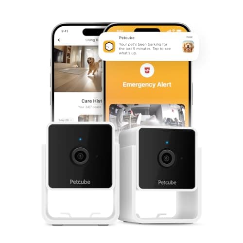 Petcube Cam The Pack of 2 | Indoor Wi-Fi Pet Security Camera with Phone App, 2-Way Audio and Video, Night Vision, 1080p HD Video and Smart Alerts - Image 1