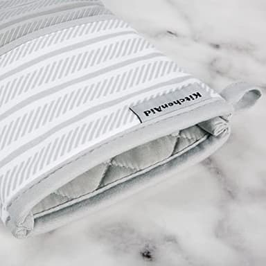 KitchenAid Albany Oven Mitt 2-Pack Set, Matte Grey, 7"x13" - Image 3