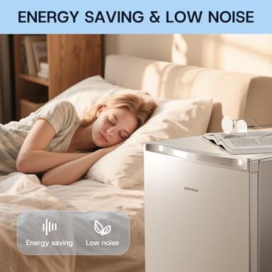 Upstreman 3.0 Cu.ft Small Mini Freezer Upright Freezer with Reversible Door, Fast Cooling, 5 Adjustable Thermostat, Stand Up Freezers with Ice Trays Defrosting Tools for Home, Dorm (White) - Image 8