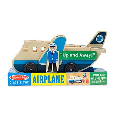 Melissa & Doug Wooden Airplane Play Set with 4 Play Figures and 4 Suitcases - Image 6