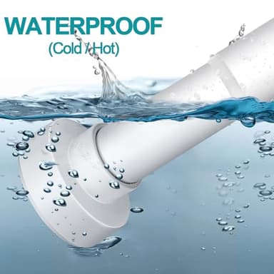 YNL Shower Curtain Rod 34-96 Inches, Non-Slip, Never Rust, No Drill Spring Tension Curtain Rod for Bathroom Window Stainless Steel, White - Image 5