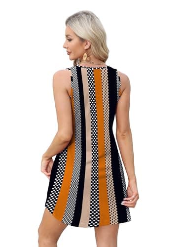 OFEEFAN Boho Dresses for Women 2025 Summer Dresses Fashion Sundresses Beach Vacation Floral 21 XXL - Image 4