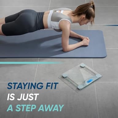 Etekcity Digital Body Weight Bathroom Scale, Large Blue LCD Backlight Display, High Precision Measurements,6mm Tempered Glass, 400 Pounds - Image 7