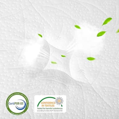 TeQsli Twin Mattress 10 Inch, Sleep Cooler Eggshell Memory Foam and 7 Zone Pocket Innerspring Hybrid Mattress Medium Firm, Twin Bed Mattress in a Box, 100-Night Trial, 10-Year Support - Image 3