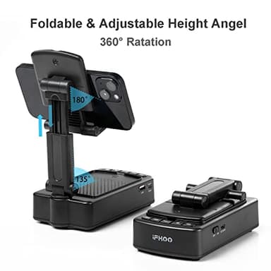 Gifts for Men Women, Phone Stand with Bluetooth Speaker BT5.3, Gifts for Him Dad Who have everything, Phone Holder with Wireless Speaker for iPhone/Android/Tablet, Tech Gadgets,Birthday Gifts for Men - Image 3