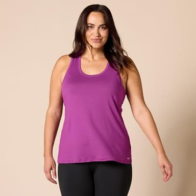 Amazon Essentials Women's Active Quick Dry Tech Stretch Racerback Tank Top (Available in Plus Size), Pack of 2, Fuchsia/Navy, Small - Image 6
