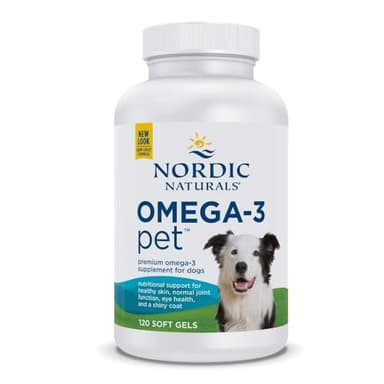 Nordic Naturals Omega-3 Pet, Unflavored - 120 Soft Gels - 330 mg Omega-3 Per Soft Gel - Fish Oil for Dogs with EPA & DHA - Promotes Heart, Skin, Coat, & Immune Health - Image 1
